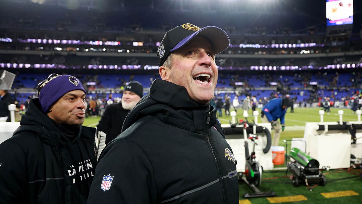 John Harbaugh after playoff win