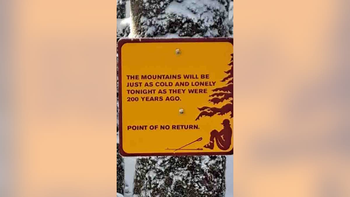 out of bounds warning sign