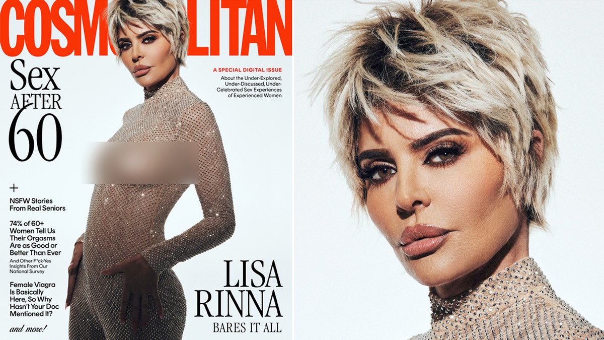 Lisa Rinna poses in a see-through Stella McCartney bodysuit