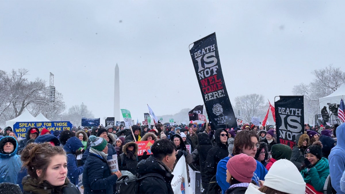 Pro-lifers seen at the 2024 March for Life in Washington, D.C.