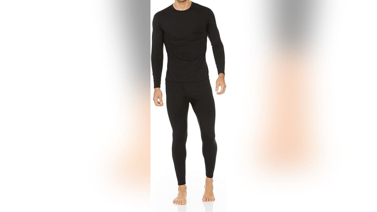 This set of long underwear is lined with fleece.