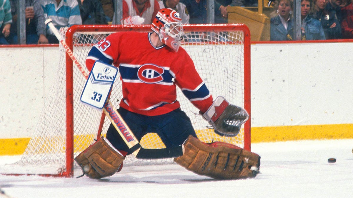 Patrick Roy in net with Canadiens