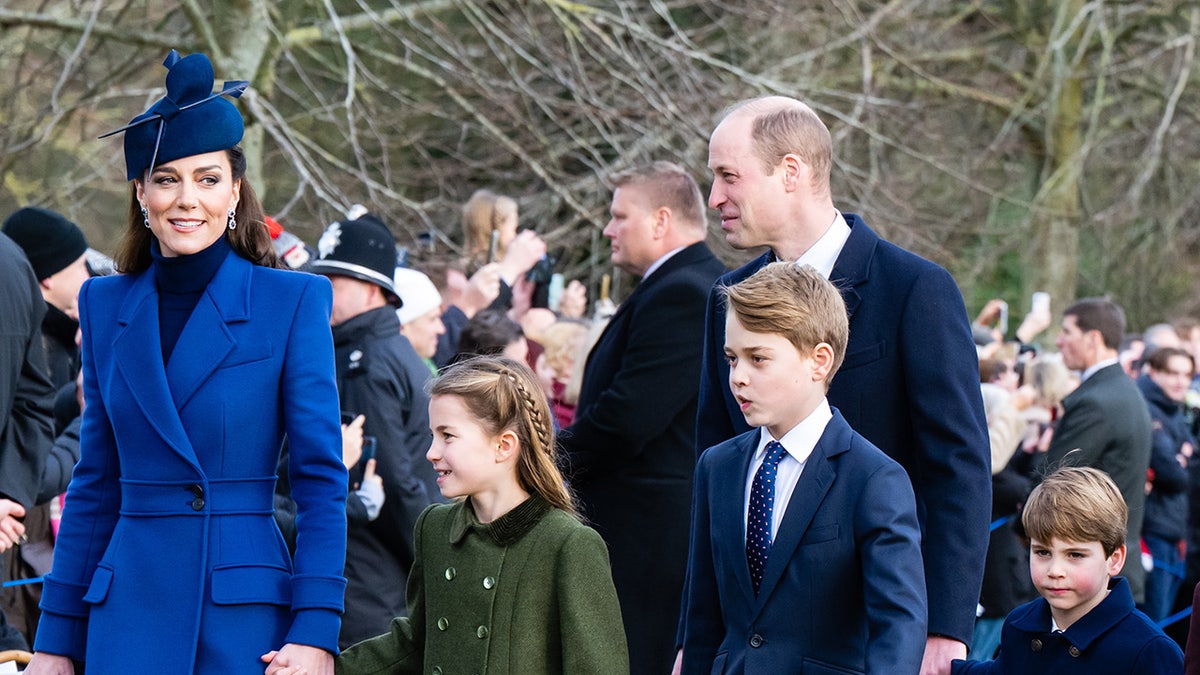 The royals heading to church on Christmas