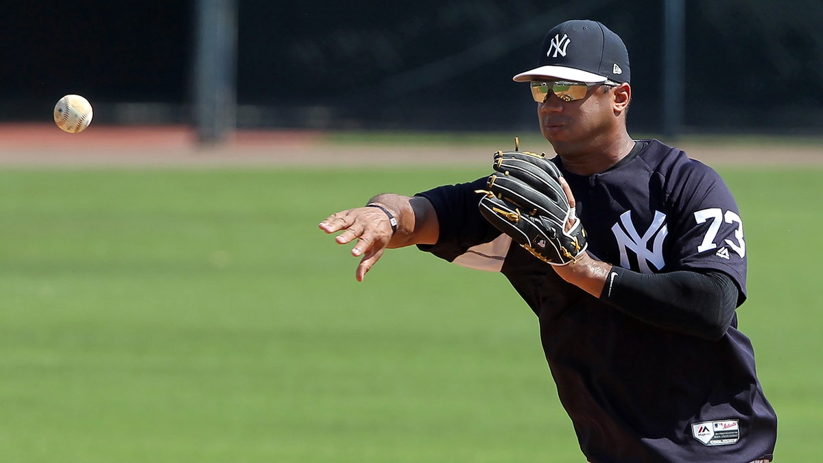 Russell Wilson with Yankees
