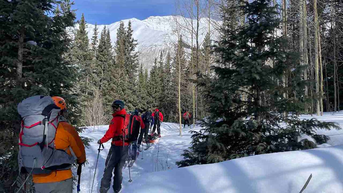 rescuers on mountain