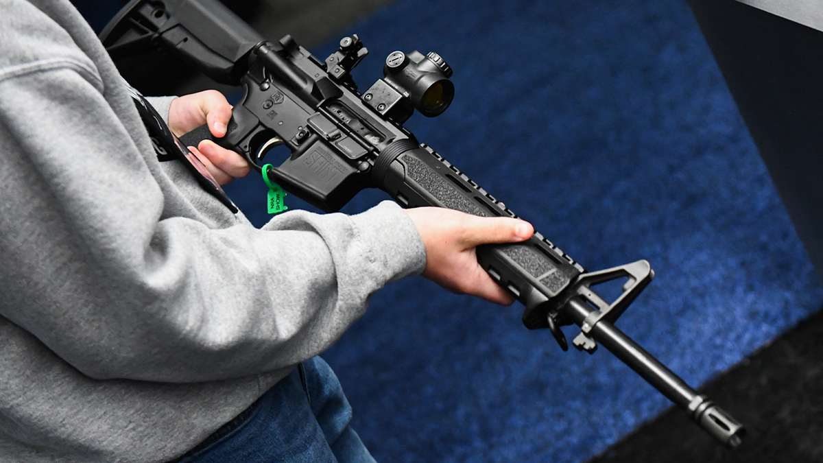 Person hold AR-15