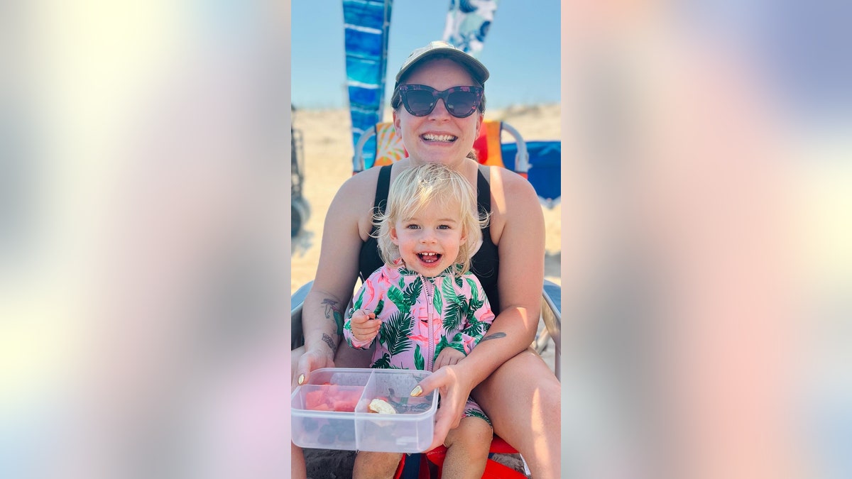 Byrnes and daughter