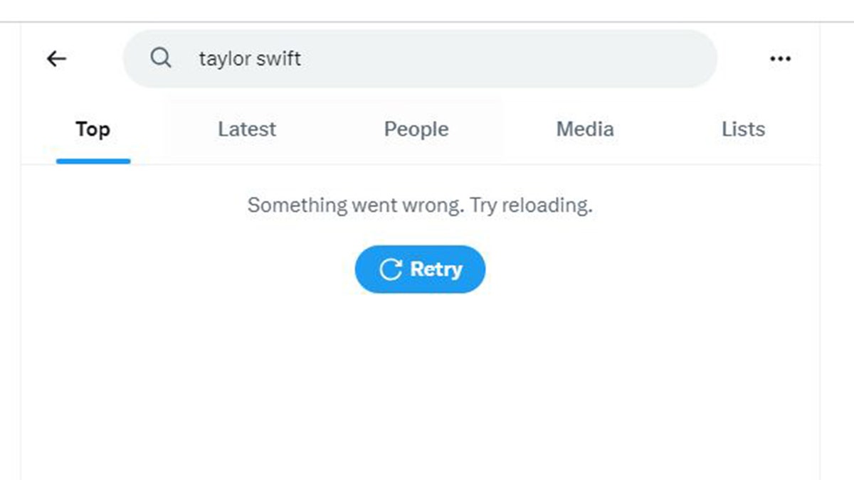 Taylor Swift search on X