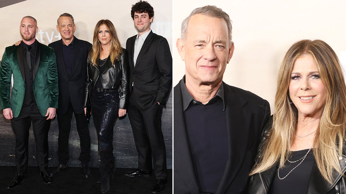 Tom Hanks and Rita Wilson at the premiere of "Masters of the Air"