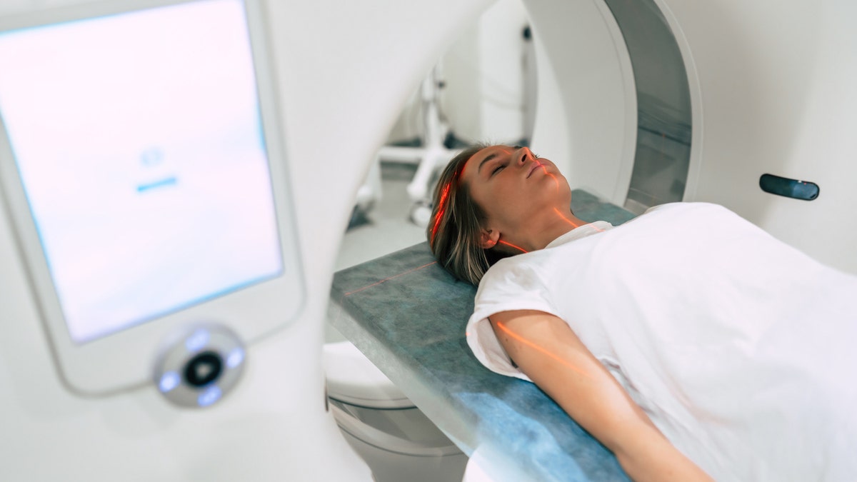 Woman MRI brain scan