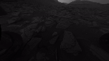 A gif showing the sunrise and sunset on Mars from the perspective of a rover.