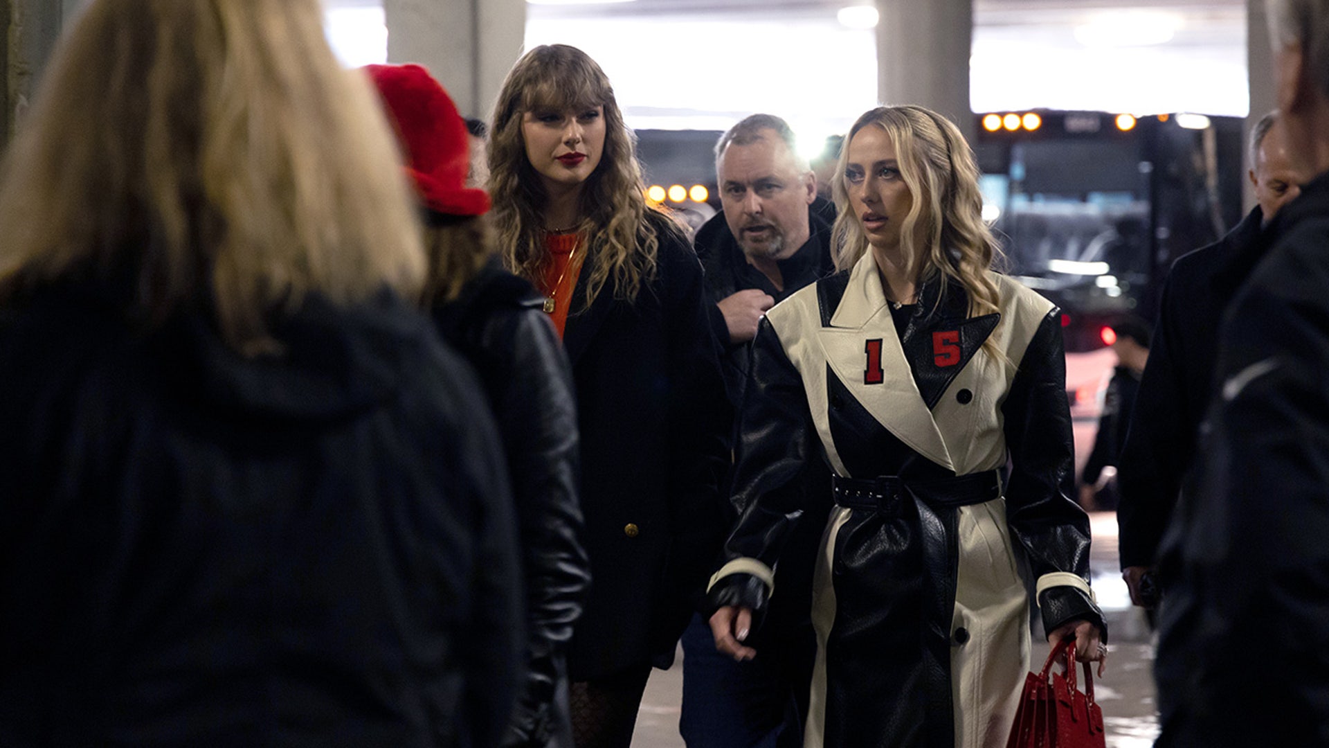 Taylor Swift and Brittany Mahomes arrive to the NFL AFC Championship football game between the Kansas City Chiefs and Baltimore Ravens