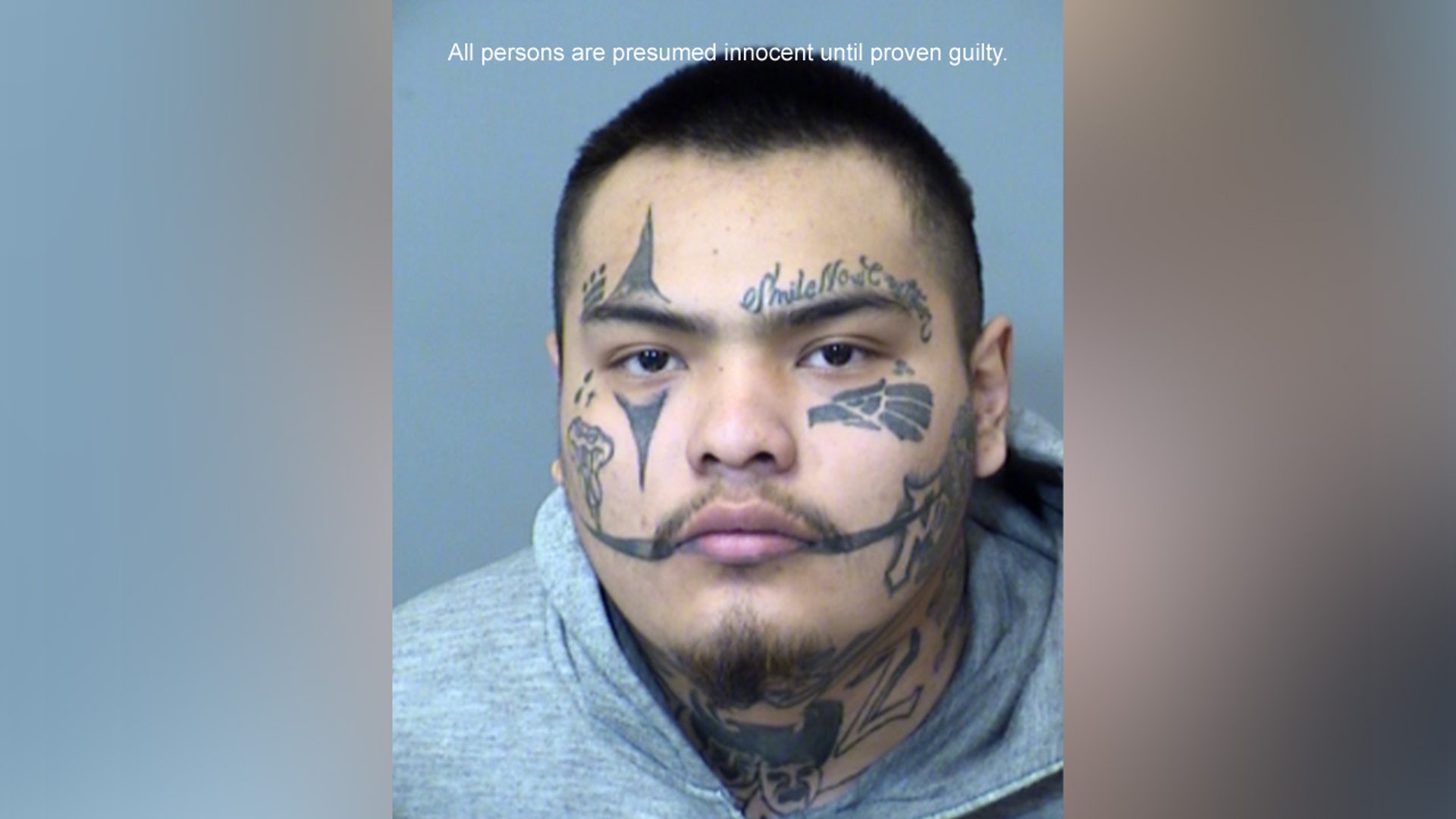 A mugshot of Quincey Begay