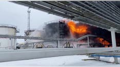 Russian forces bring down Ukrainian drone, munitions explode and set Klintsy oil depot ablaze