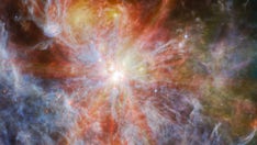 Powerful Webb Telescope spies spectacular star birth cluster beyond the Milky Way