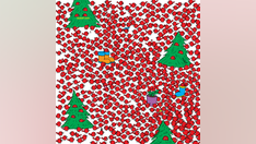 Photo hunt: Can you find the three apples hidden among the red birds?