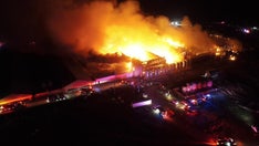 Texas chicken farm engulfed for hours in massive blaze