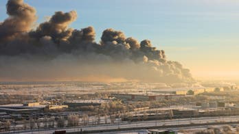 Massive fire tears through Russian warehouse in St. Petersburg