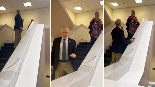 Sen. Tillis schools anti-Israel protester on Hamas in hallway confrontation: 'Dictators'