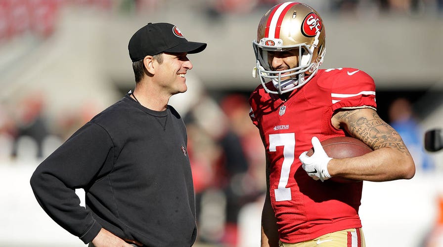 Jim Harbaugh says he approached Colin Kaepernick to join Chargers coaching  staff | Fox News