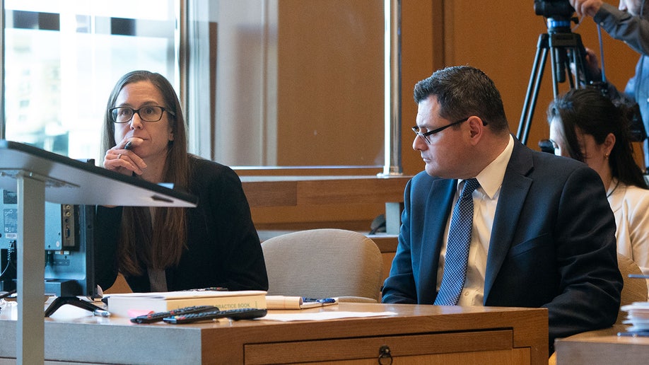 Prosecutors Michelle Manning and Sean McGuiness appear in court during the second day of Michelle Troconis’ trial