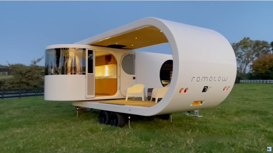 With the push of a button this compact RV adds extra space with a simple twist