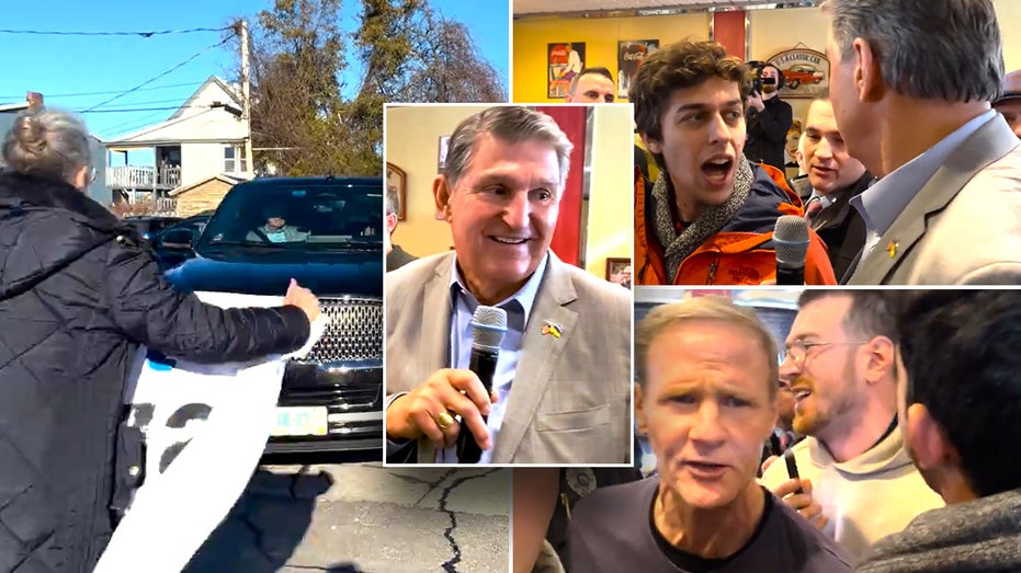 Climate activists swarm Joe Manchin at diner, jump in front of SUV: 'We shut him down so hard'