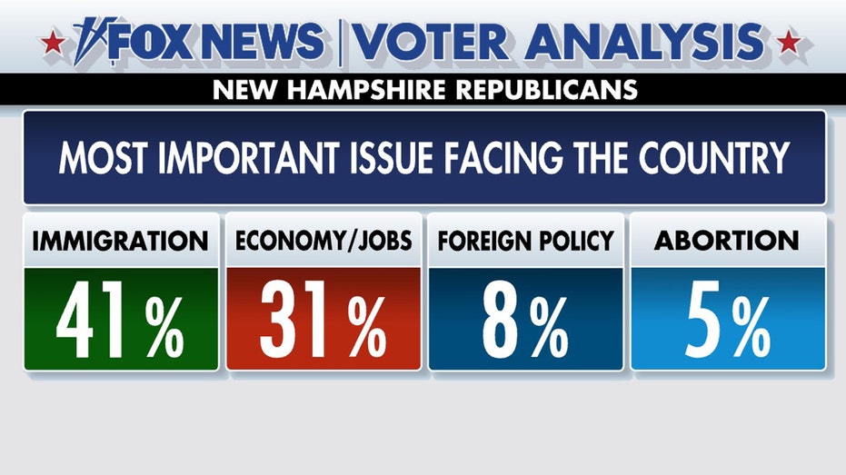 Fox News Voter Analysis: Immigration most important issue for NH Republicans; most say immigrants hurt US