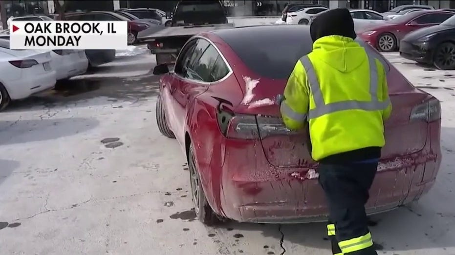 Flooded tesla store charging station