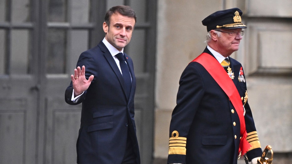 France's Macron receives ceremonious welcome as state visit to Sweden commences