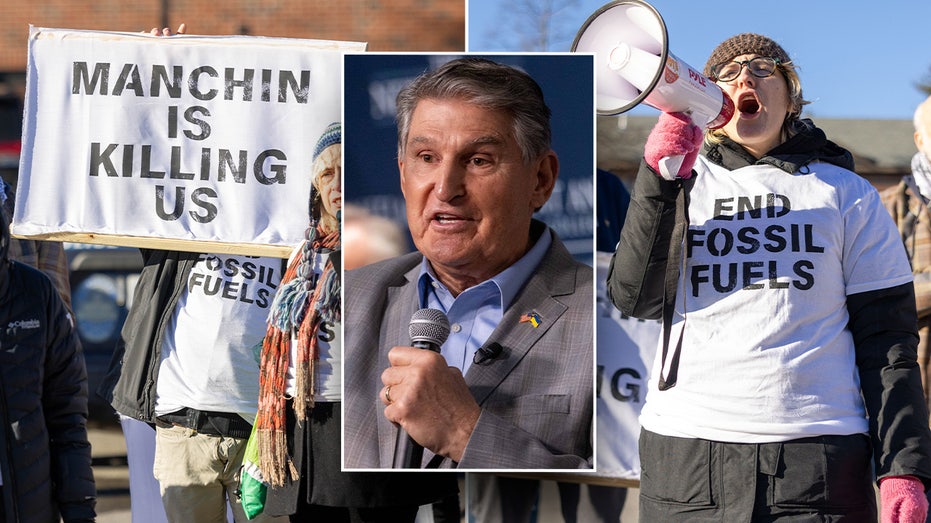 Far-left green activists 'surround' Joe Manchin event in New Hampshire just weeks after White House invite