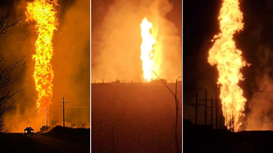 Oklahoma gas pipeline explosion shoots flames over 500 feet into air, video shows