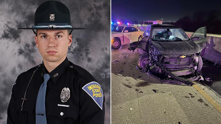 Indiana trooper critically hurt by suspected drunk driver while helping motorist with flat tire