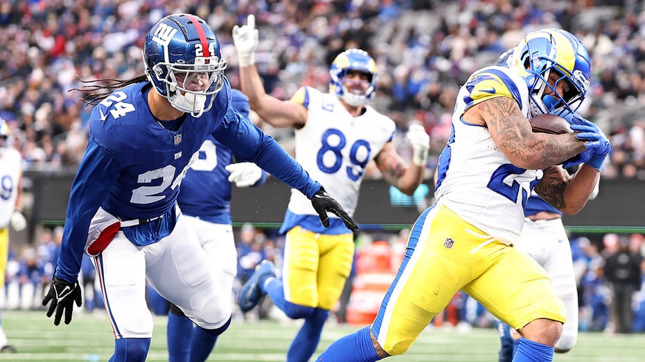 Mother of Rams' Kyren Williams fends off eager Giants fan for son's touchdown ball