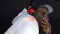 Michael Jordan, NBA Hall of Famer and co-owner of 23XI Racing, looks on from the 23XI Racing pit box during the NASCAR Cup Series Bass Pro Shops Night Race at Bristol Motor Speedway on September 16, 2023 in Bristol, Tennessee.
