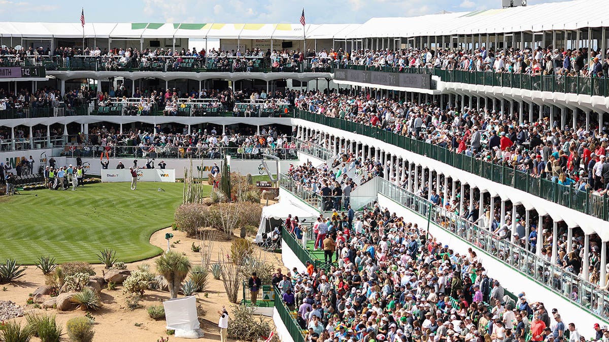 Stands at 16th hole