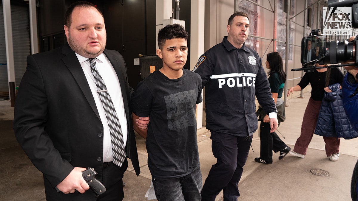Jesus Alejandro Rivas-Figueroa is escorted out of Manhattan Criminal Court