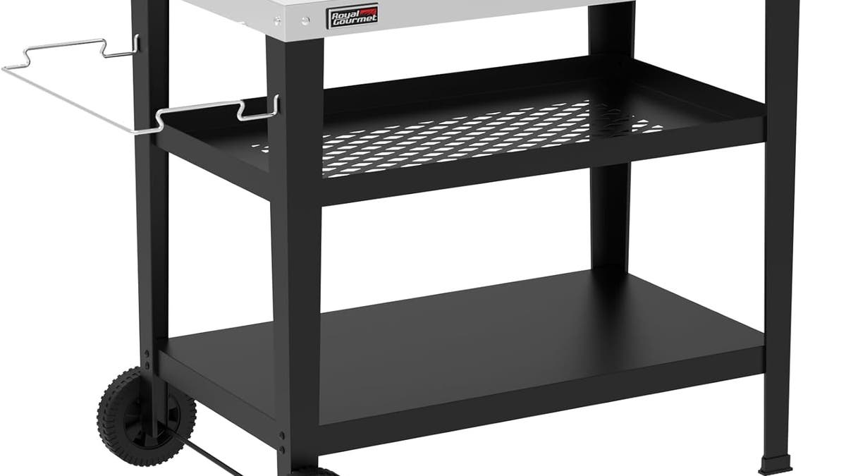 Store all your necessary cooking items in your rolling grill cart.