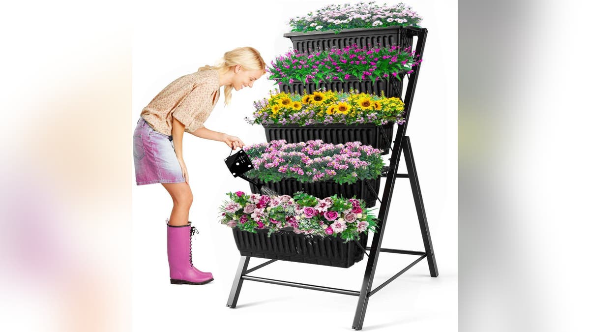 Add some greenery to your patio with this vertical garden.