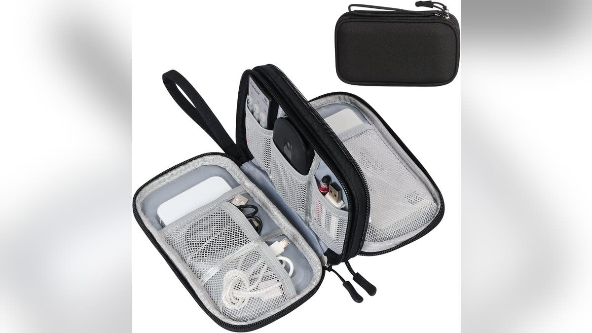 Stop searching through your entire suitcase for your laptop charger, stay organized with this cable bag. 