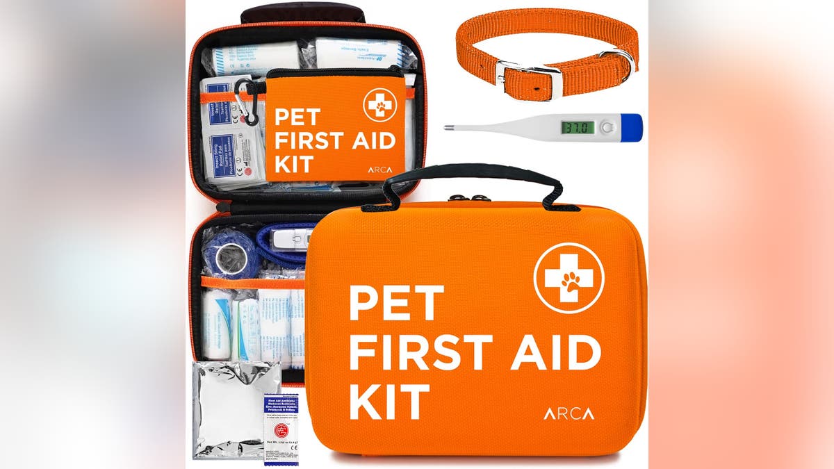 Be prepared for anything with this pet first aid kit. 
