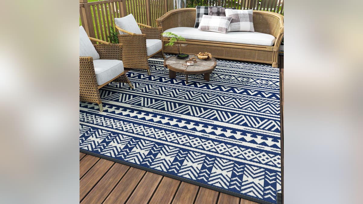 Style your patio to your liking with an outdoor rug.