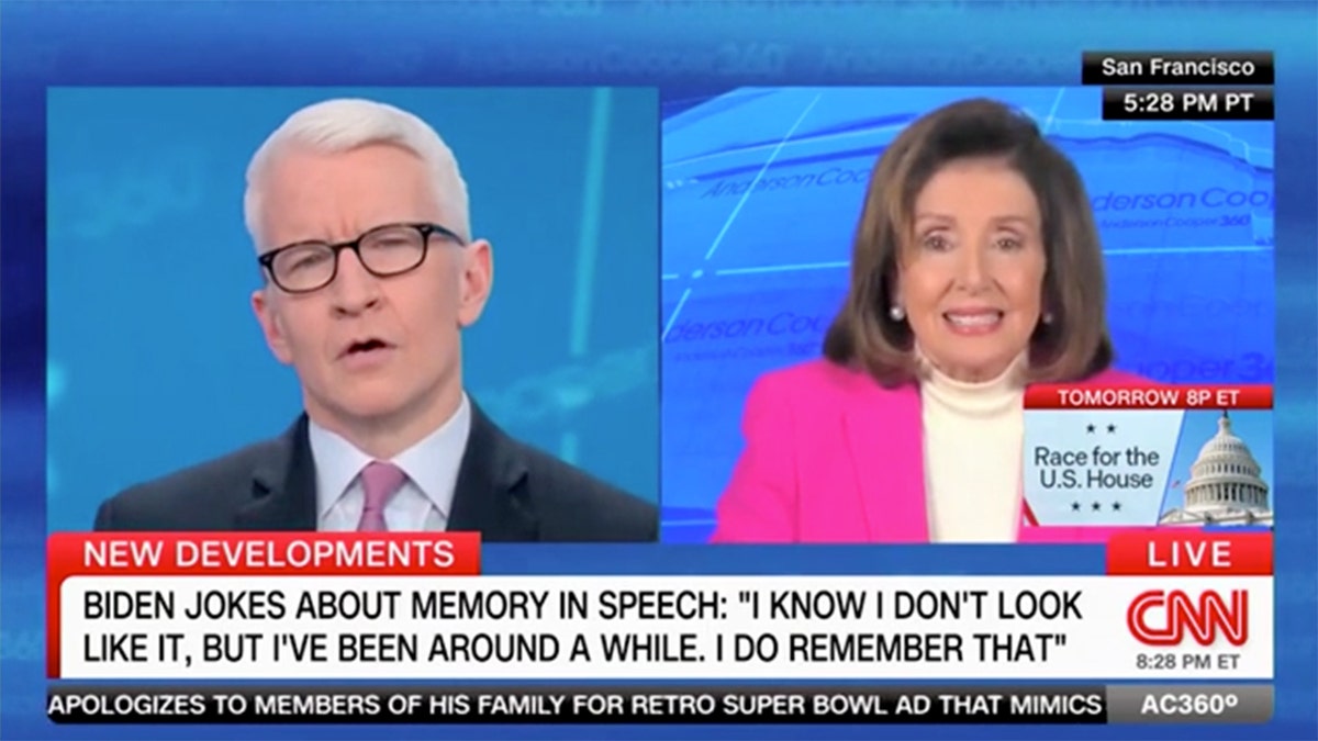 Nancy Pelosi and Anderson Cooper