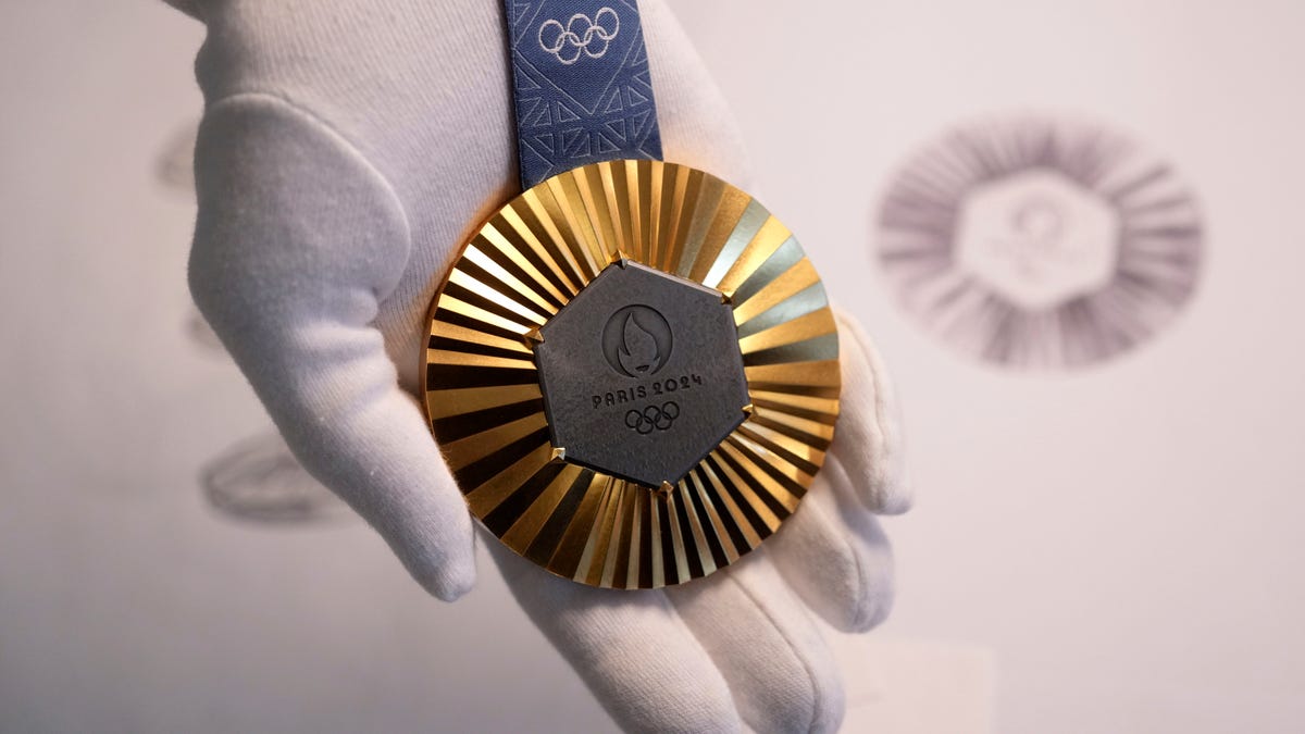 Paris Olympics 2024 Medals made from the Eiffel Tower