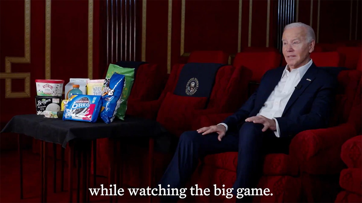 President Biden speaking about snacks