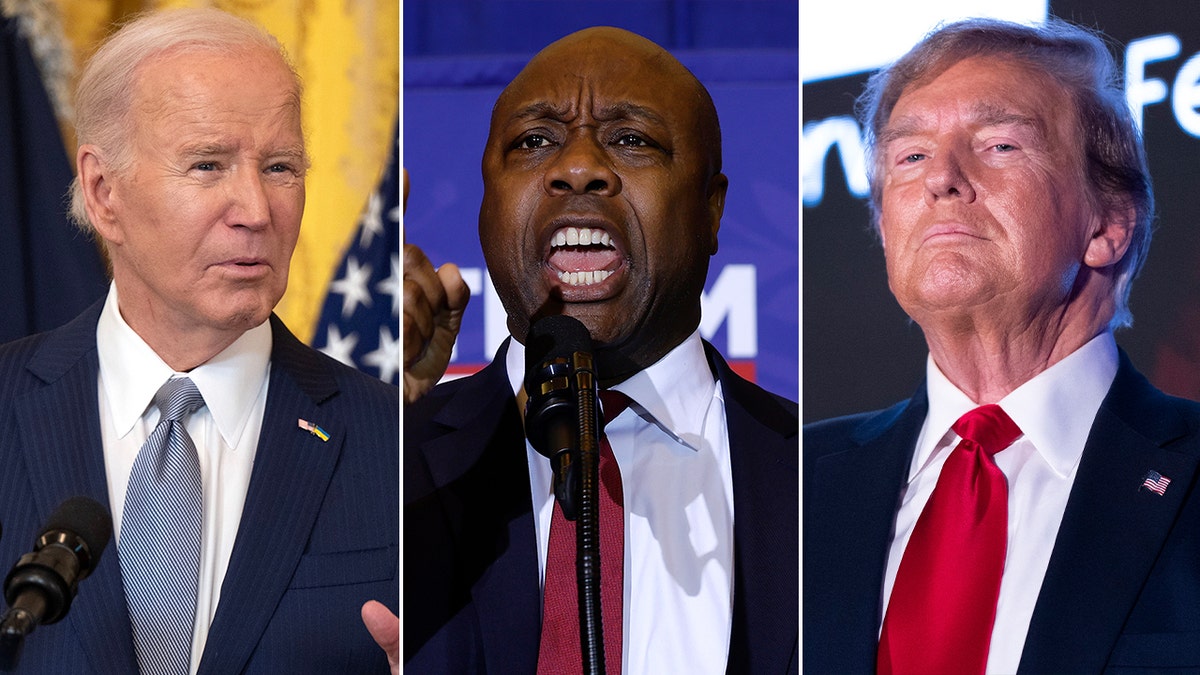 Joe Biden, Tim Scott, Donald Trump