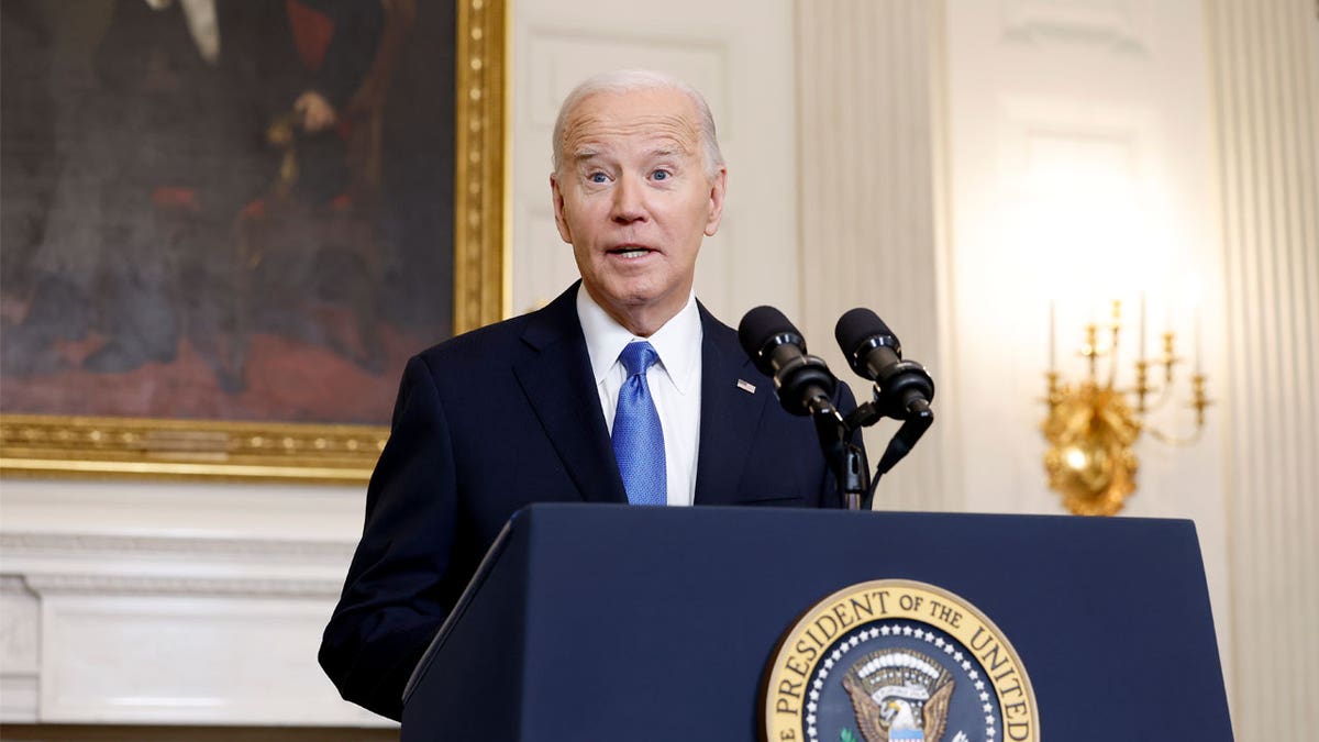 Biden at the podium