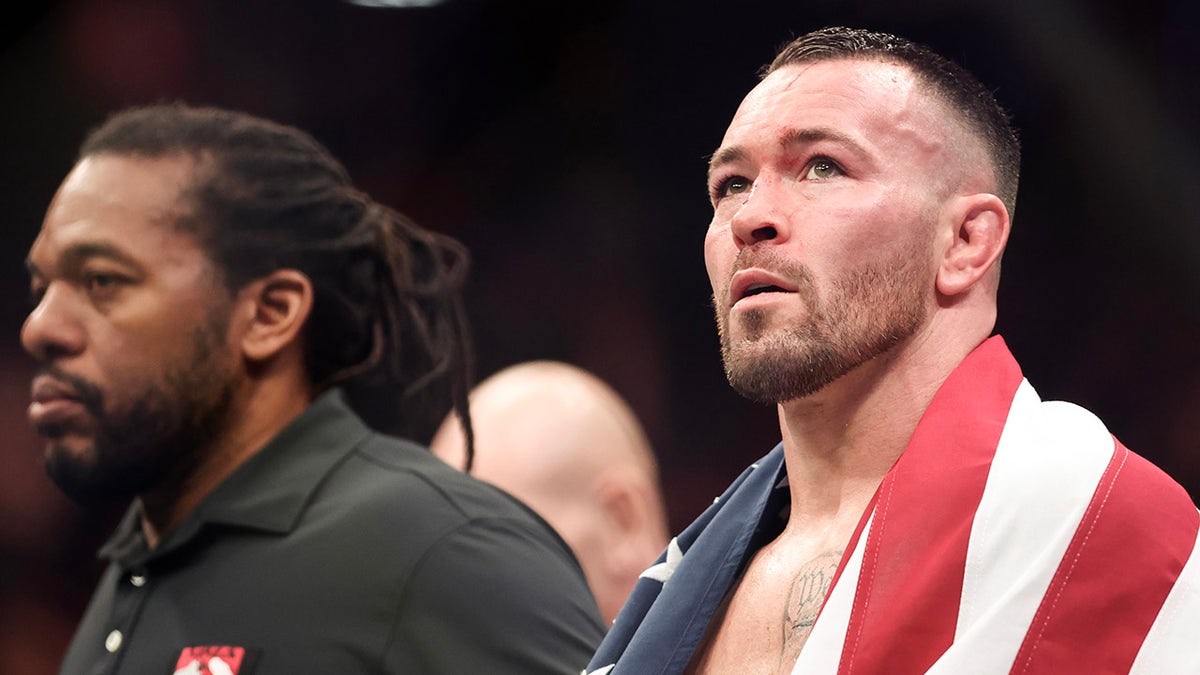 Colby Covington looks up