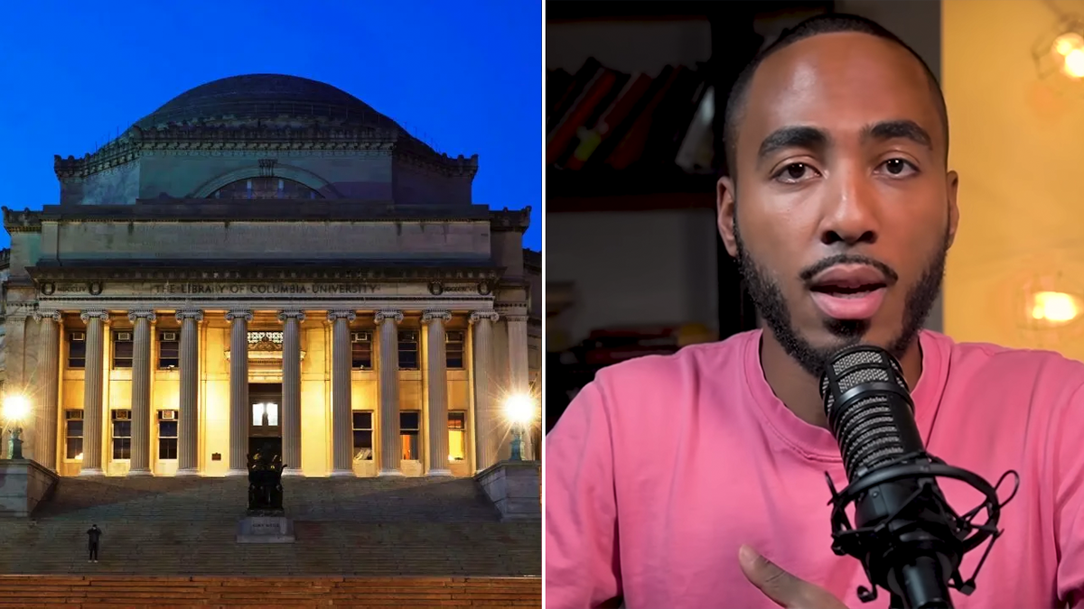 Columbia University and Coleman Hughes split image
