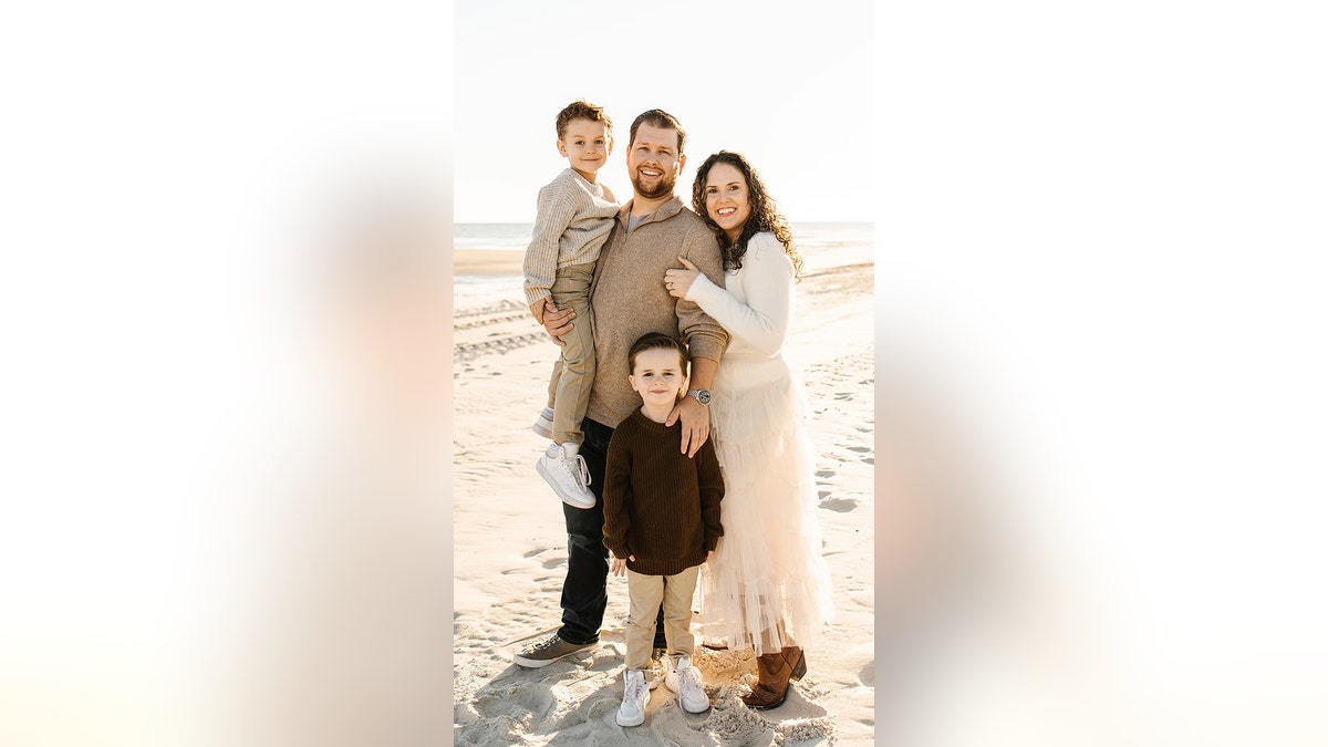 Crawley family on beach